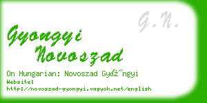 gyongyi novoszad business card